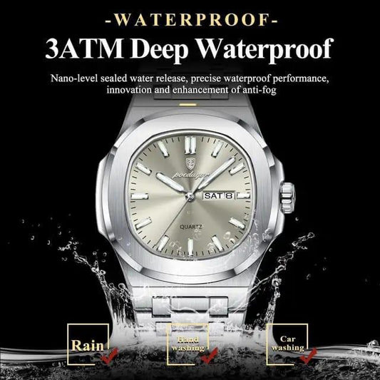 Stylish Luminous Stainless Steel Waterproof Watch